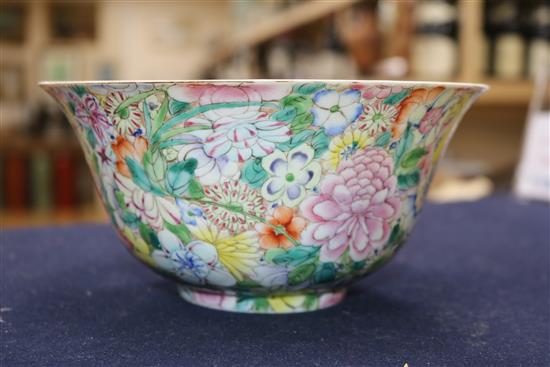 A Chinese thousand flower bowl, mark to the base, Diameter 20cm